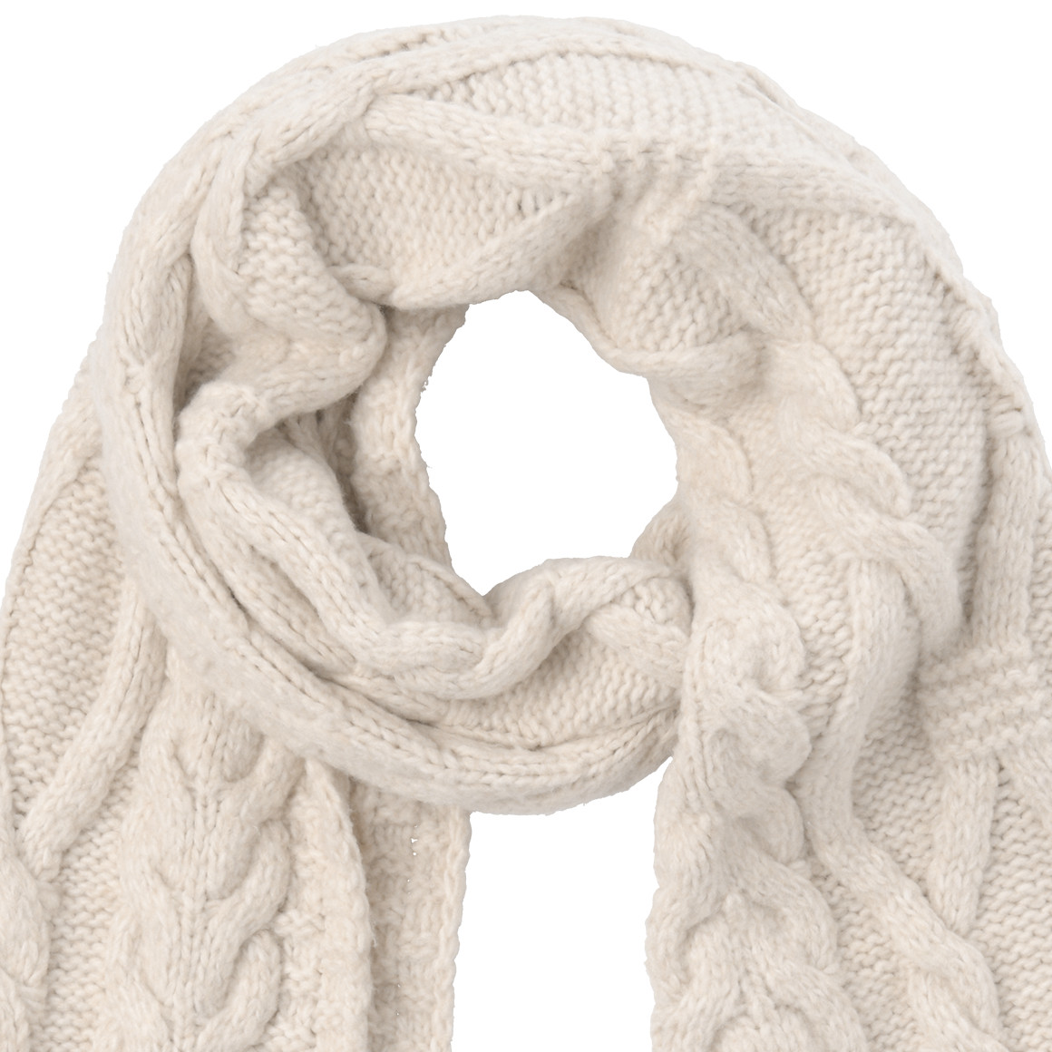 Damen Winterschal mit Zopfmuster