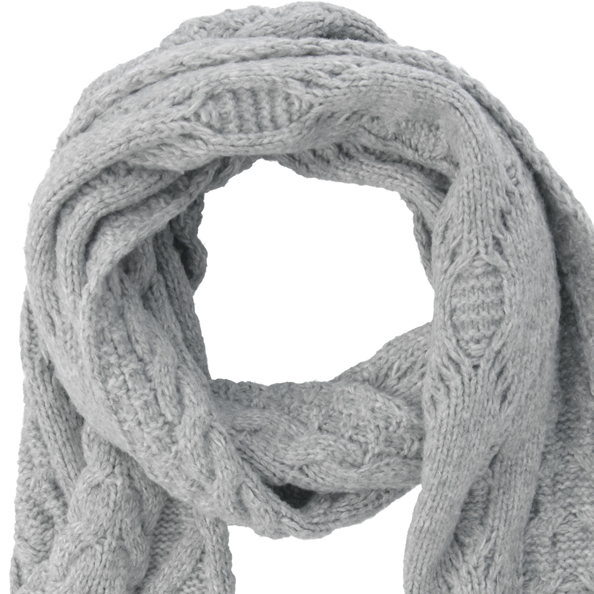 Damen Winterschal mit Zopfmuster