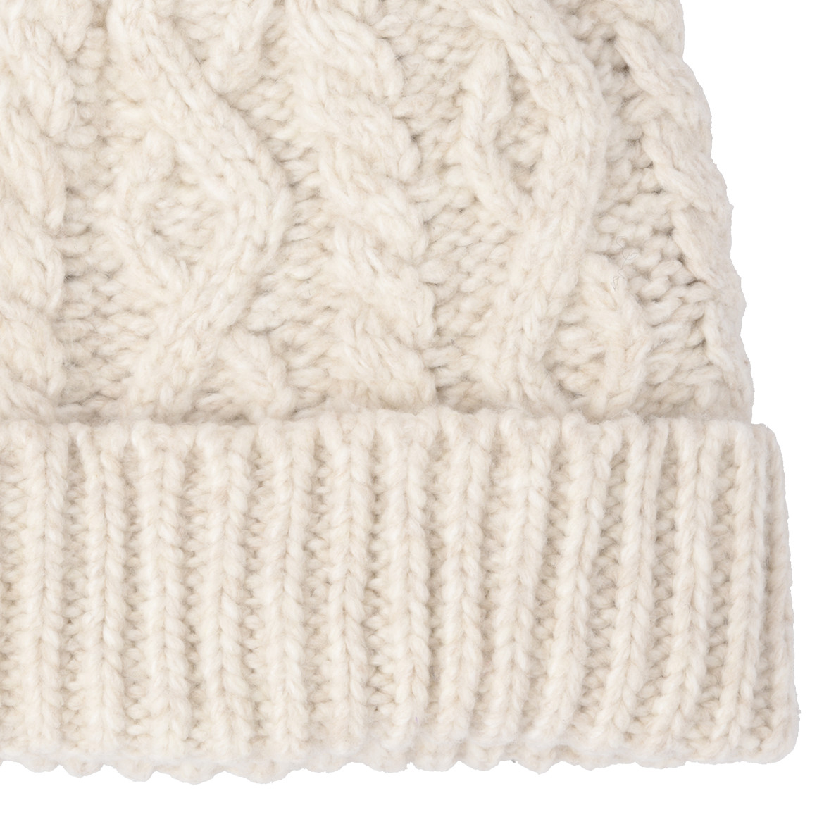 Damen Strickmütze mit Zopfmuster