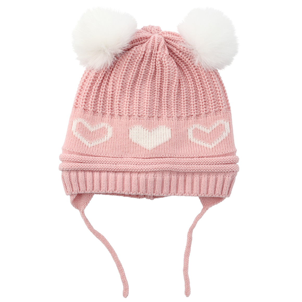 Wintermutsje voor baby's met hartjespatroon