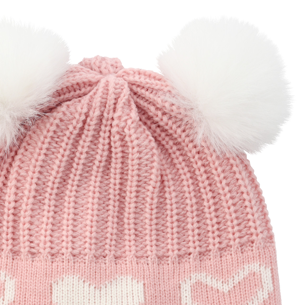 Wintermutsje voor baby's met hartjespatroon