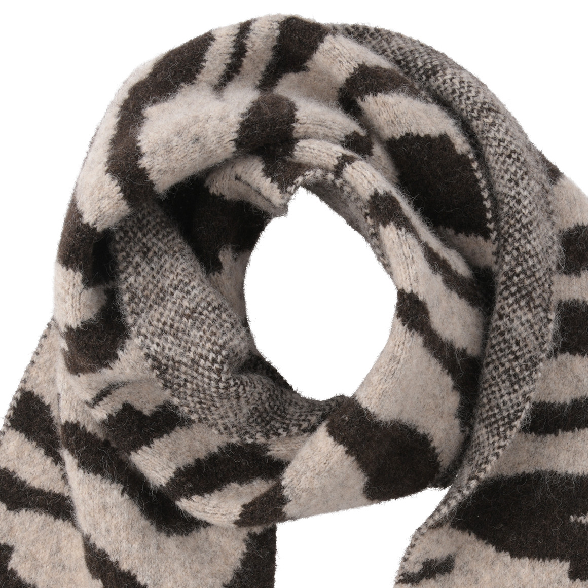 Damen Winterschal mit Zebra-Muster