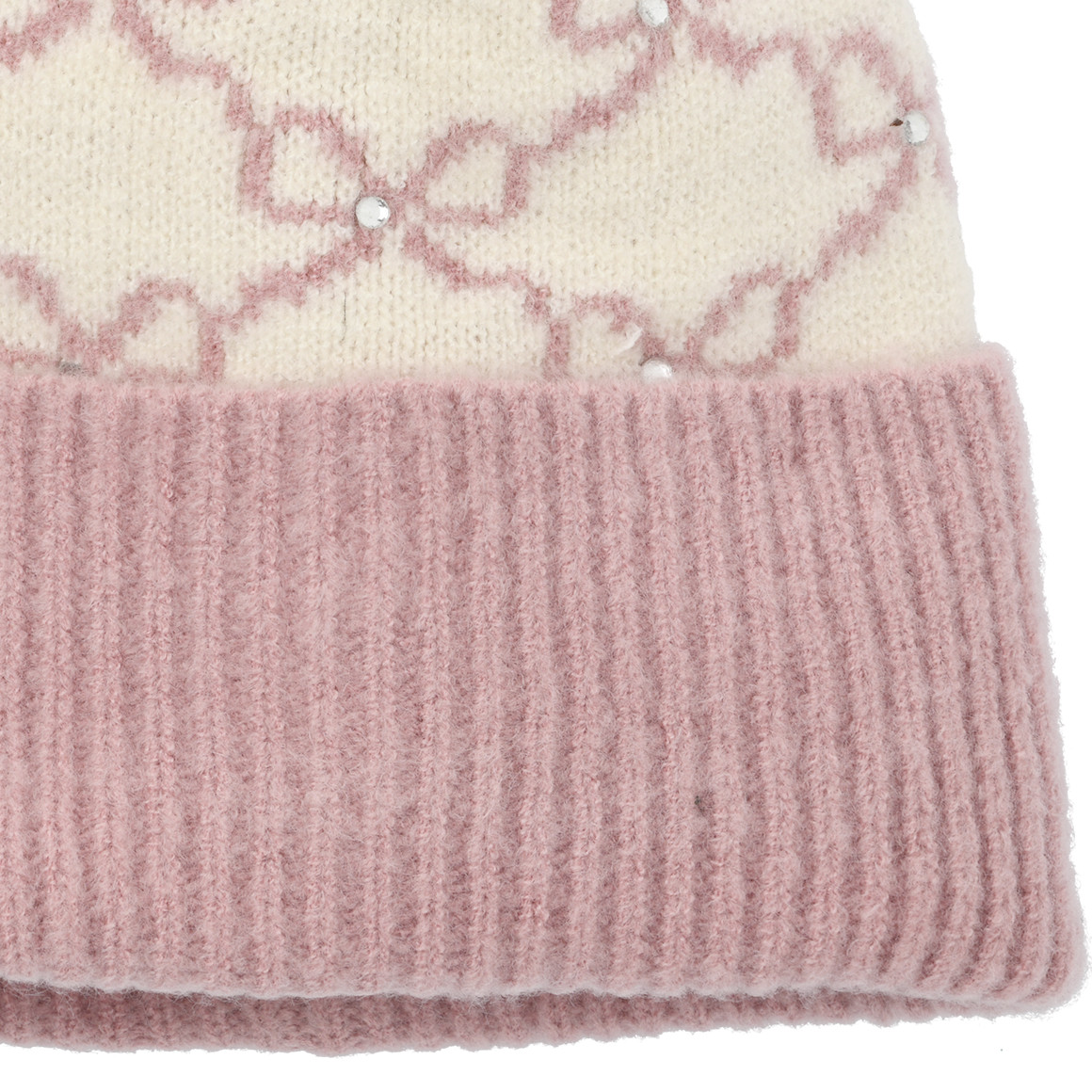 Mädchen Strickmütze mit Glitzersteinen