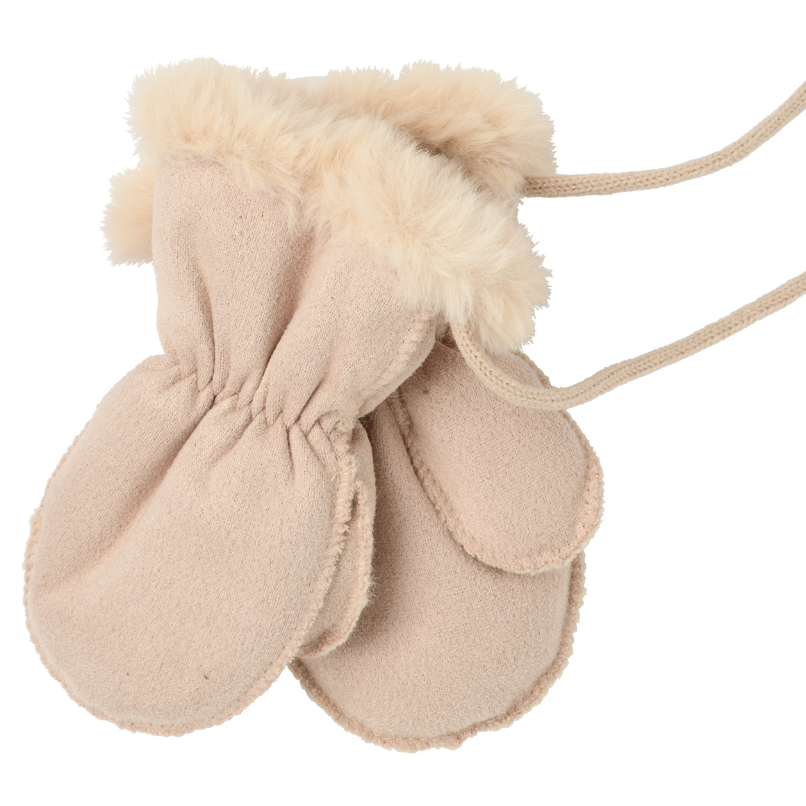 Baby Fäustlinge in Veloursleder-Optik