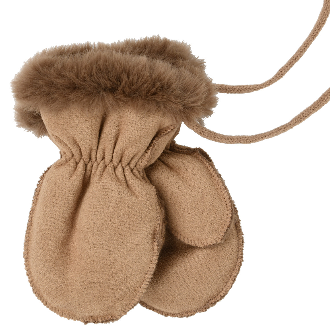 Baby Fäustlinge in Veloursleder-Optik