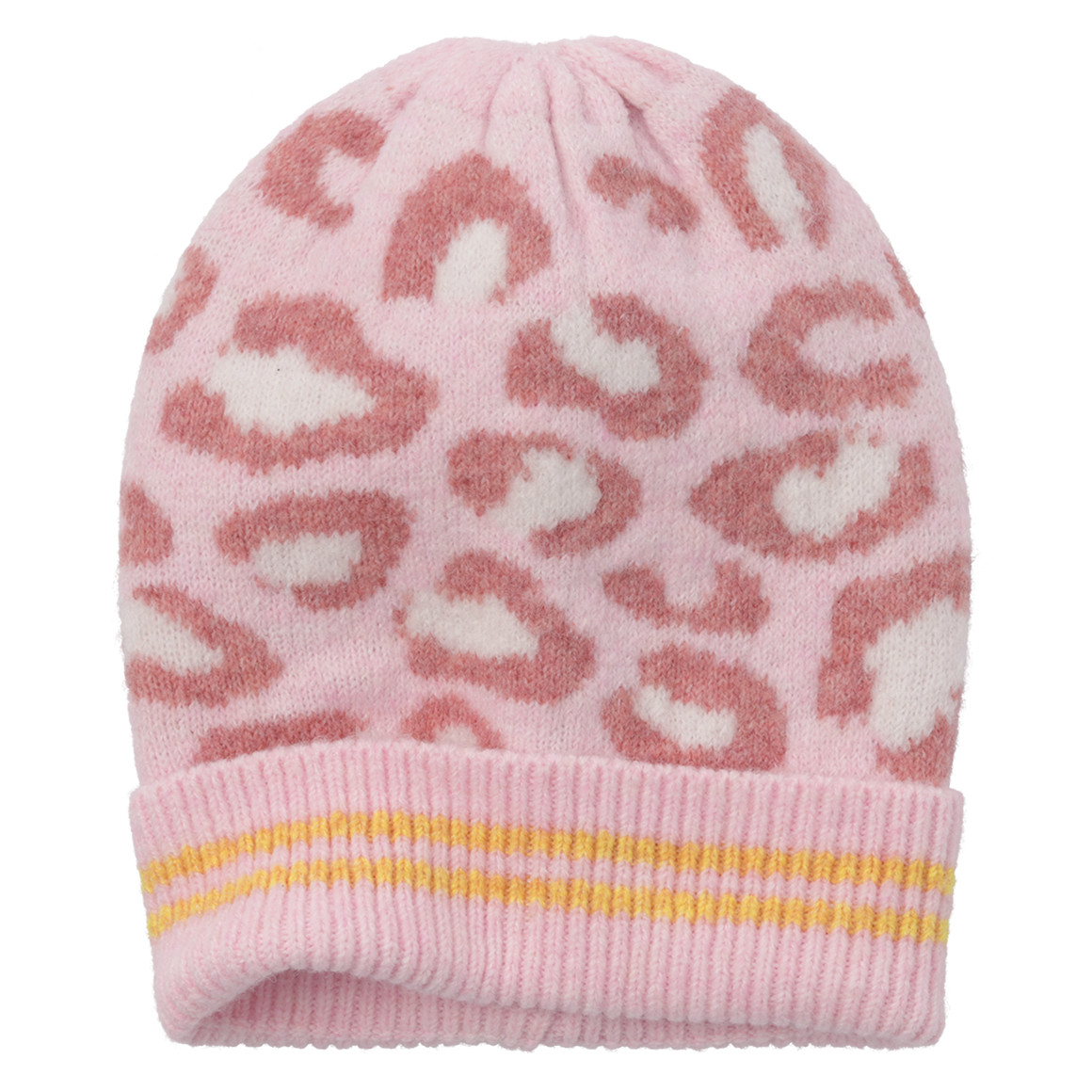 Mädchen Strickmütze im Leo-Look