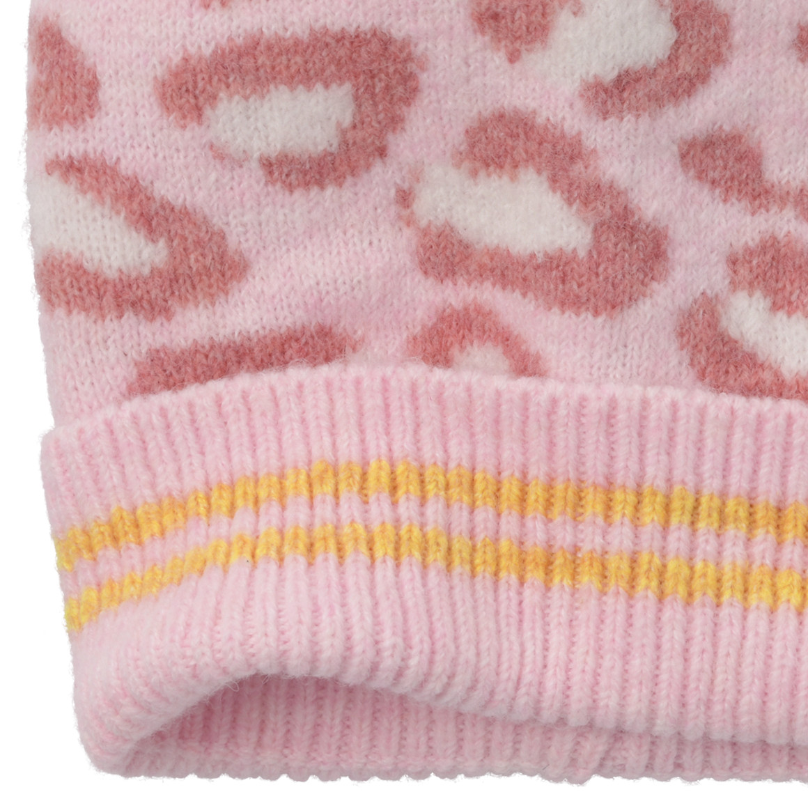 Mädchen Strickmütze im Leo-Look