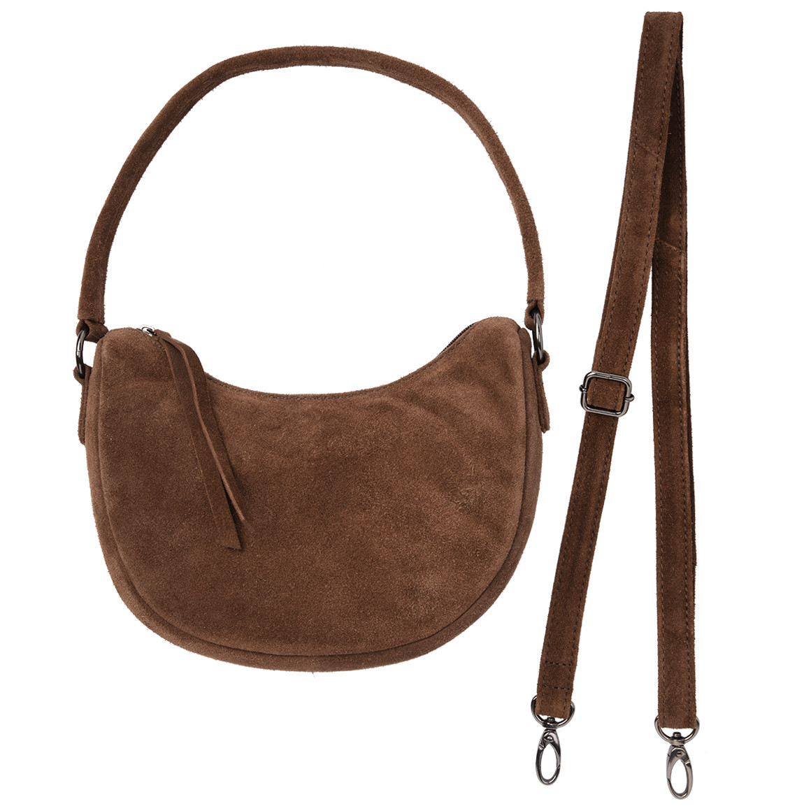 Damen Veloursledertasche