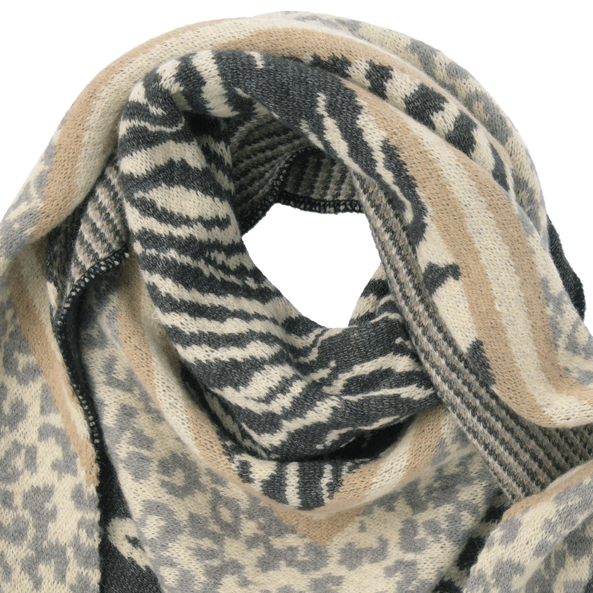 Damen Winterschal mit Mustermix