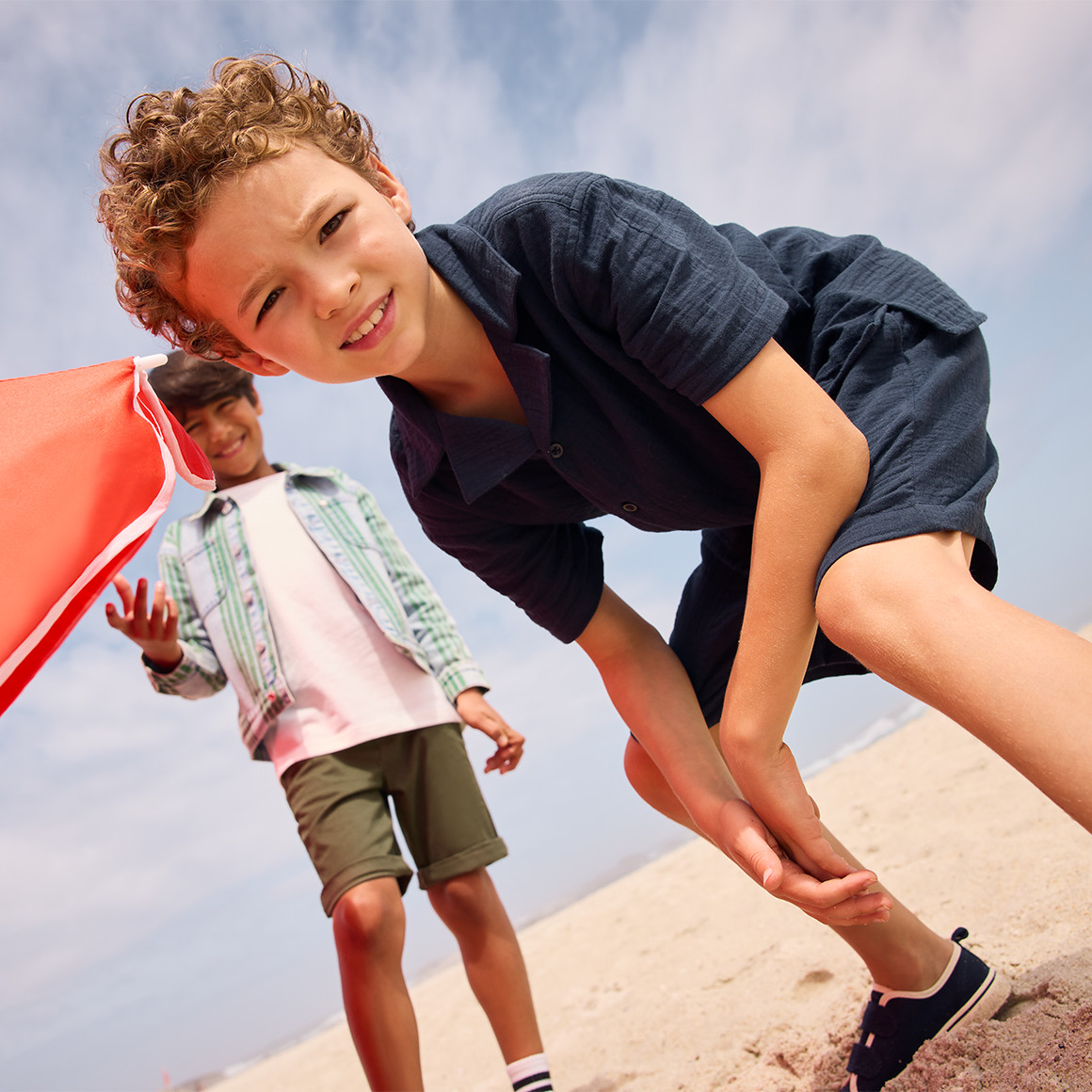Jungen Leinen-Hemd mit Brusttasche