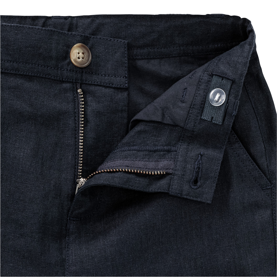 Jungen Leinen-Shorts in Unifarben