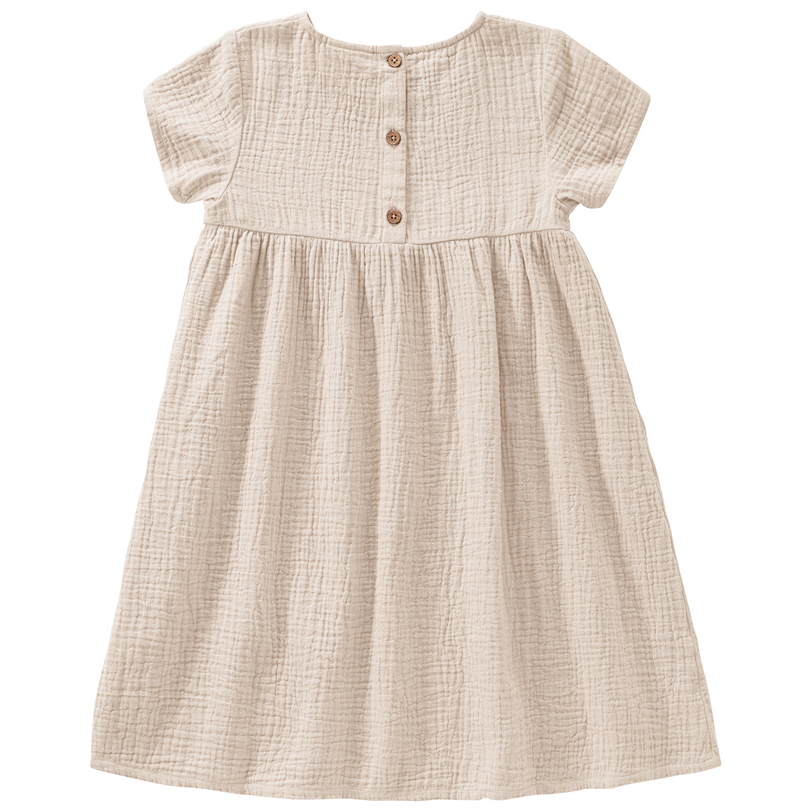 Mädchen Musselin-Kleid mit Teilungsnaht