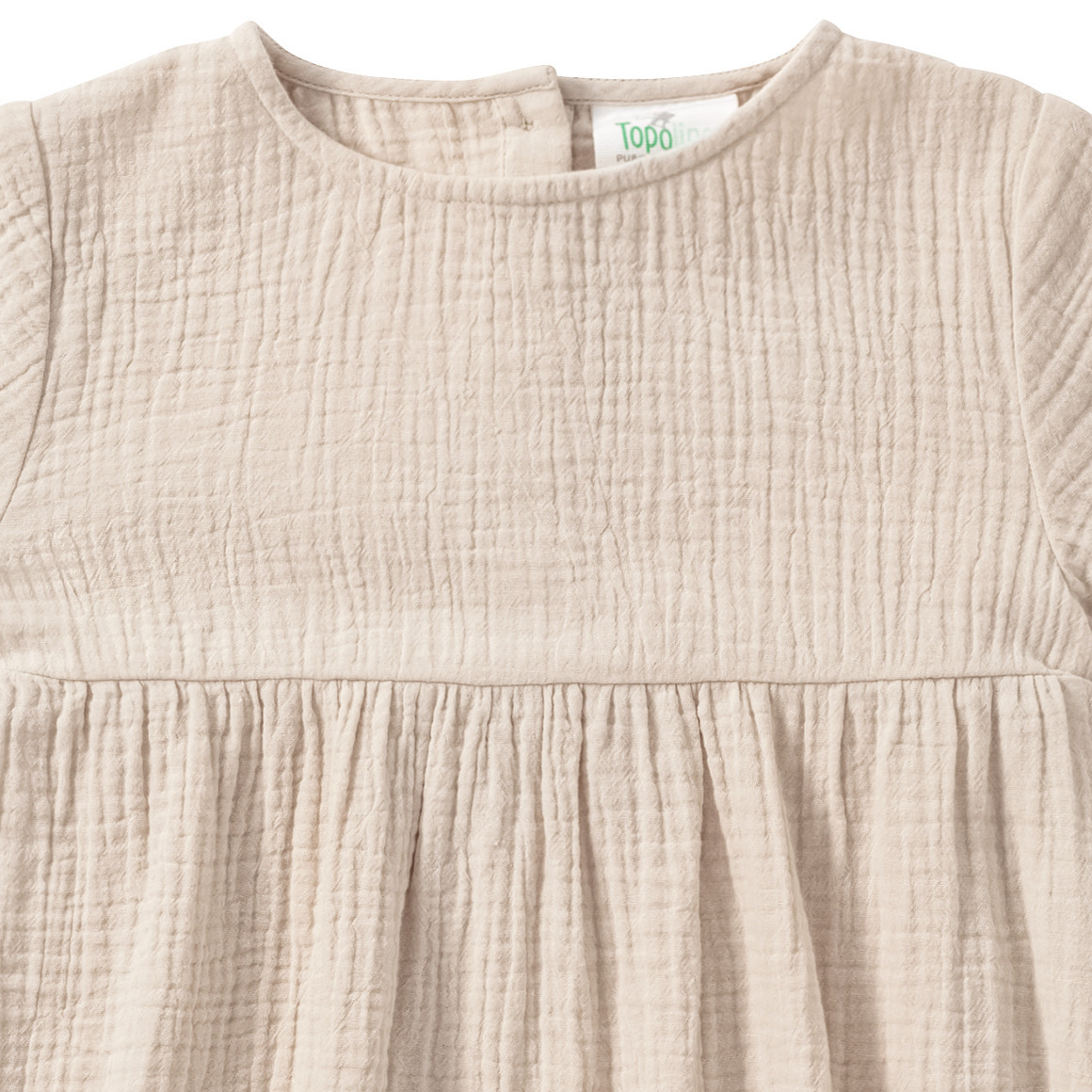 Mädchen Musselin-Kleid mit Teilungsnaht