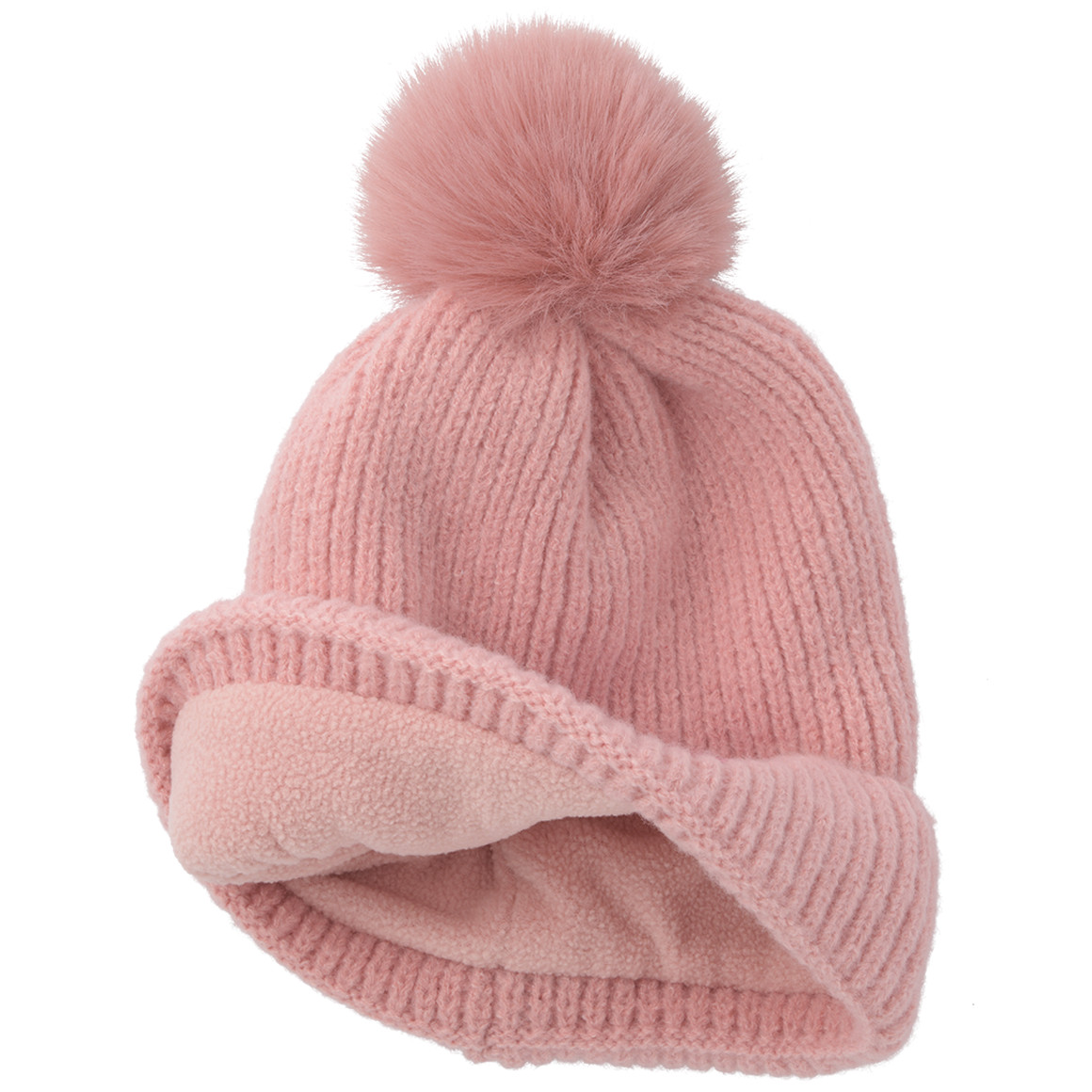 Stitch-breimuts met pompon