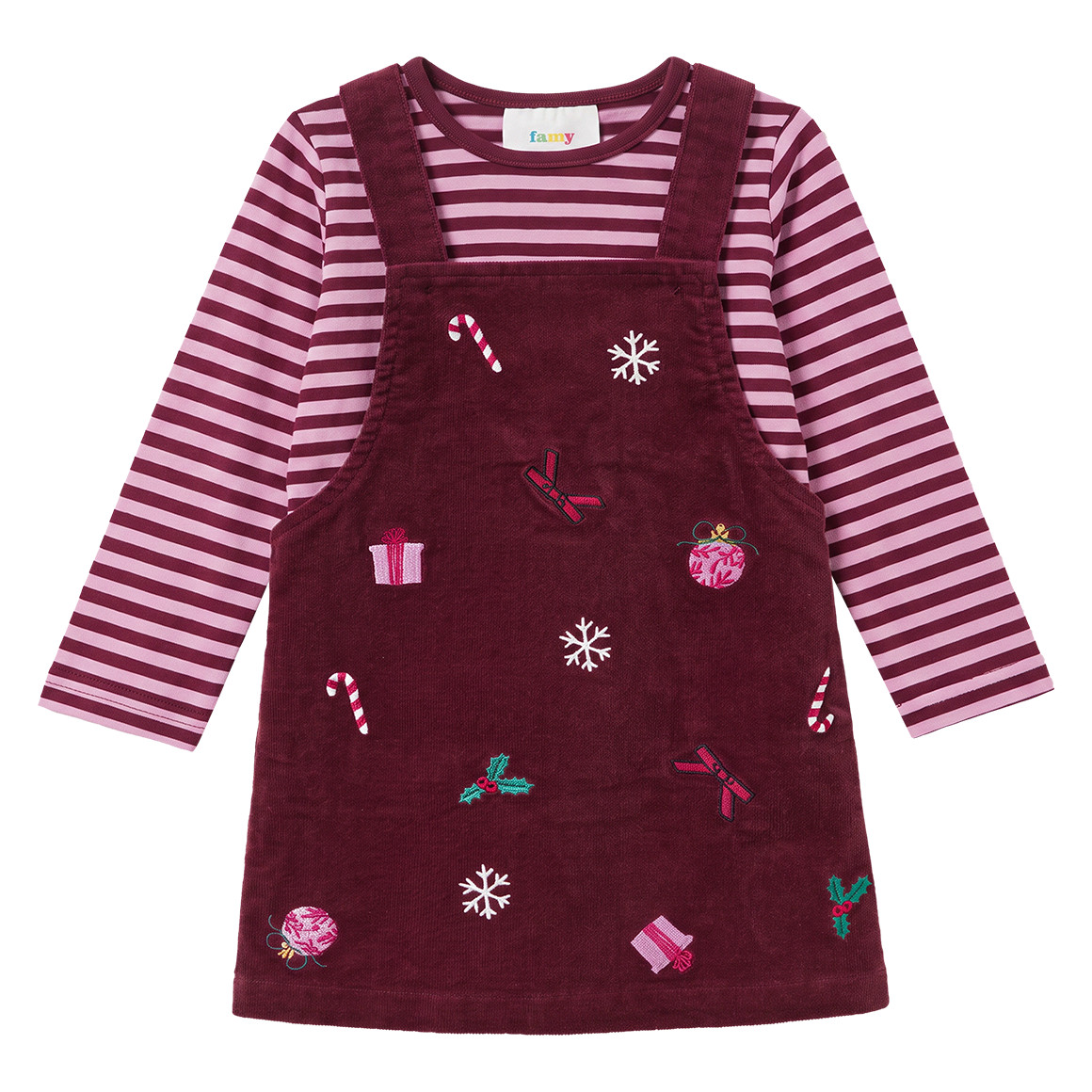 Baby Weihnachtsset mit Kleid und Shirt