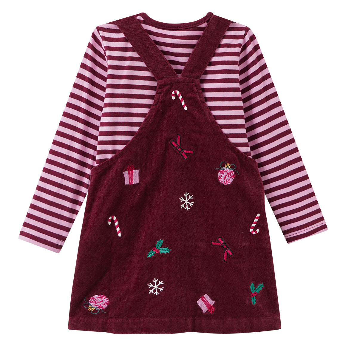 Baby Weihnachtsset mit Kleid und Shirt