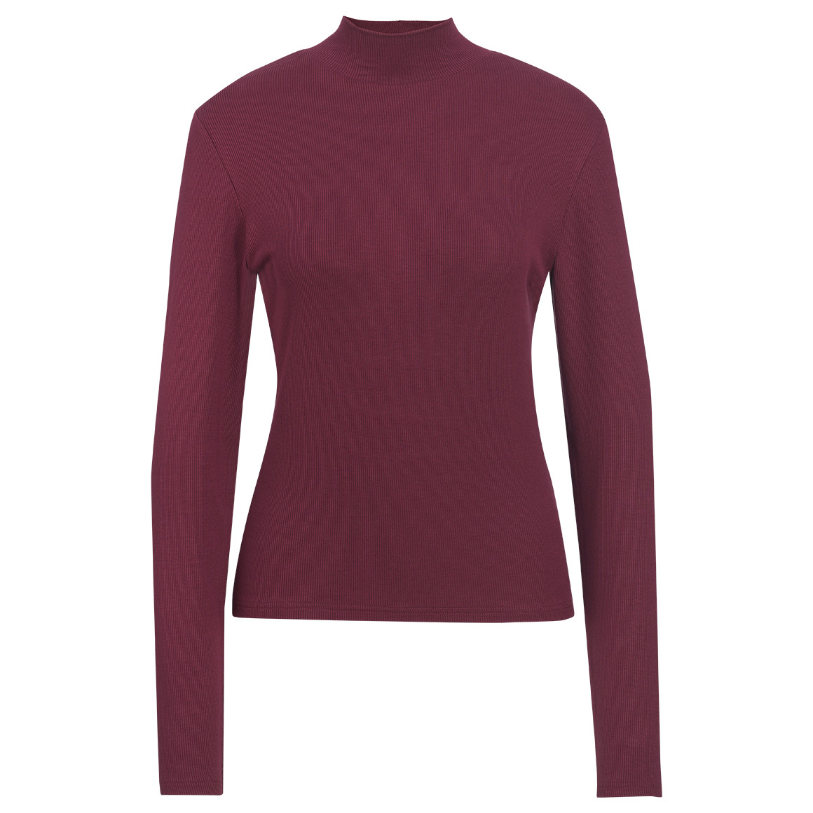 Damen Langarmshirt mit Rippstruktur