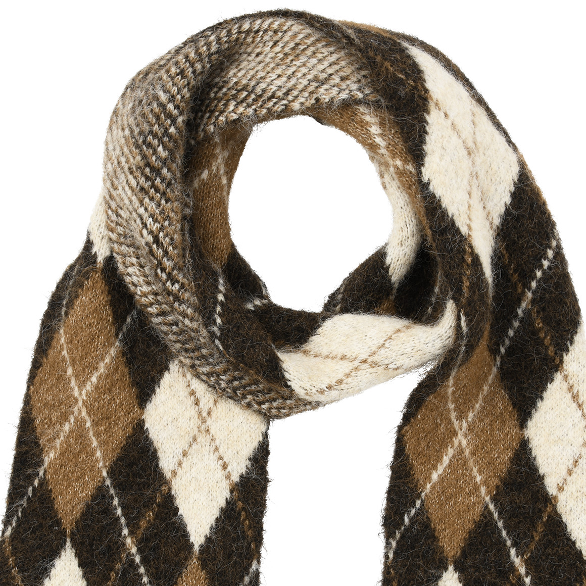 Damen Winterschal mit Rautenmuster