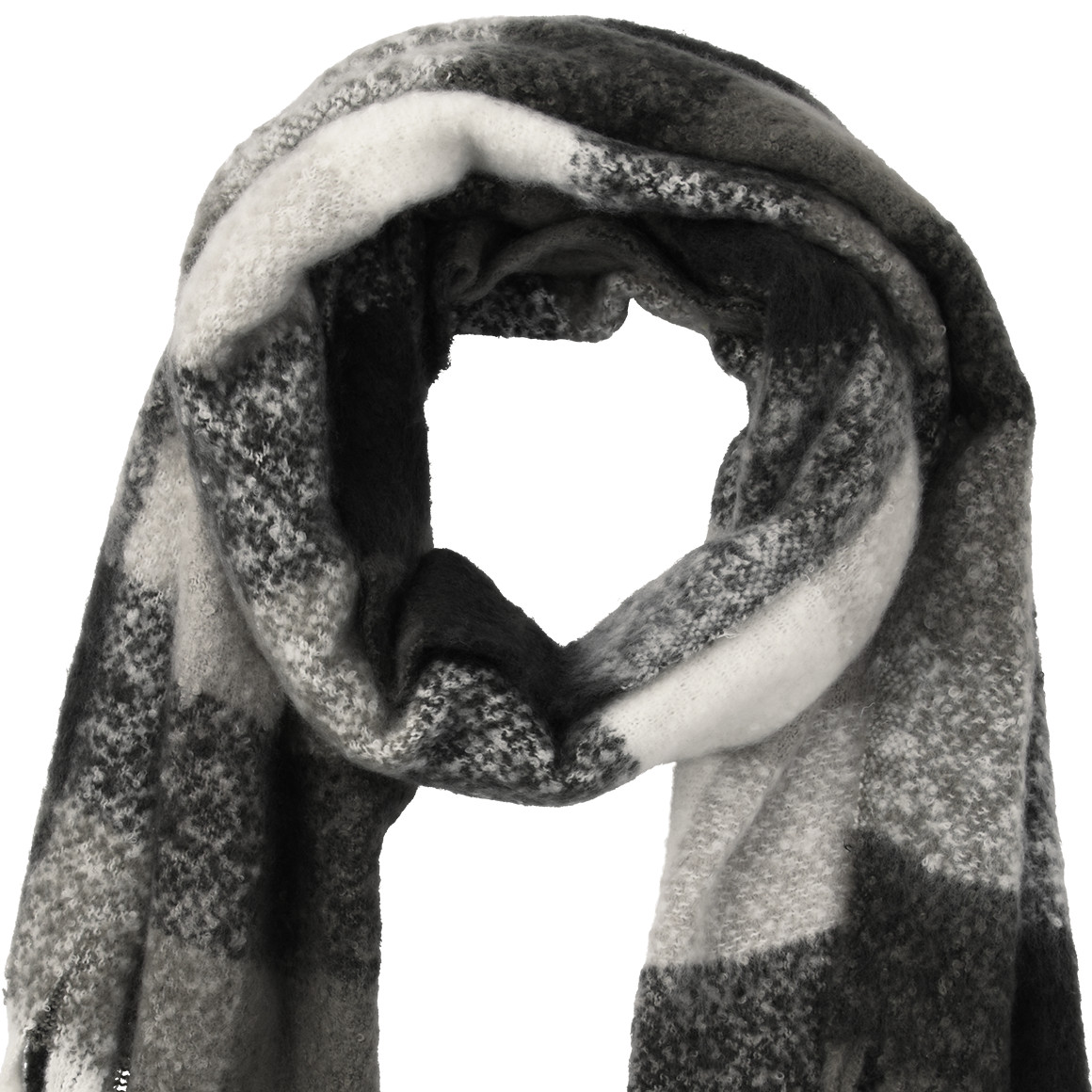 Damen Winterschal mit Karo-Muster