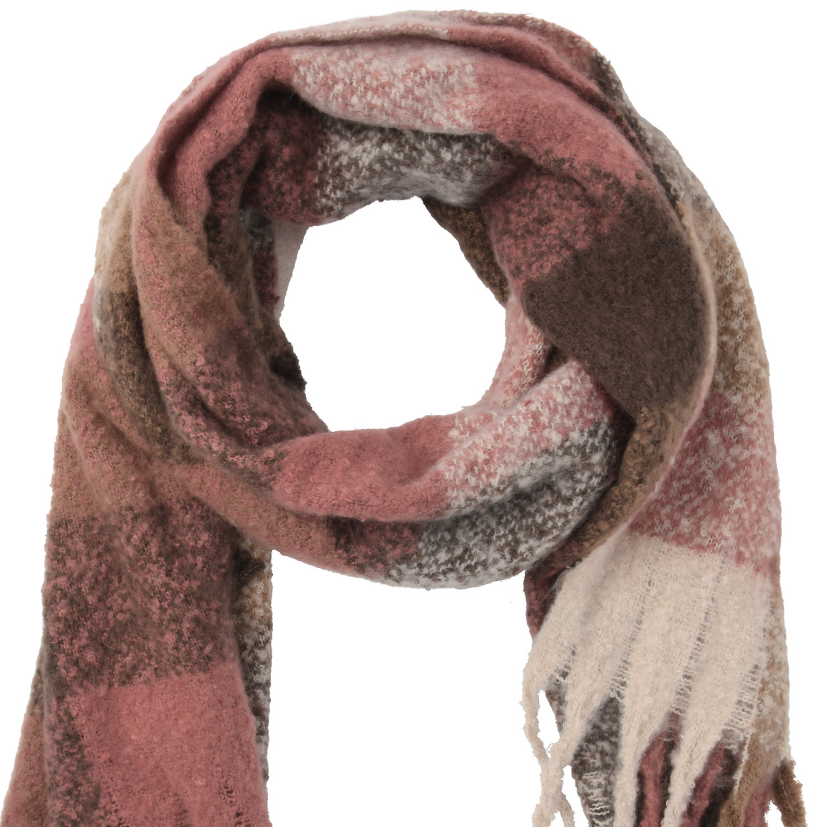 Damen Winterschal mit Karo-Muster