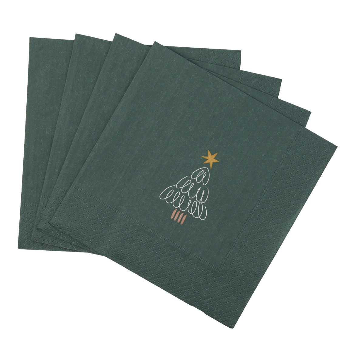 20 Servietten im weihnachtlichen Design