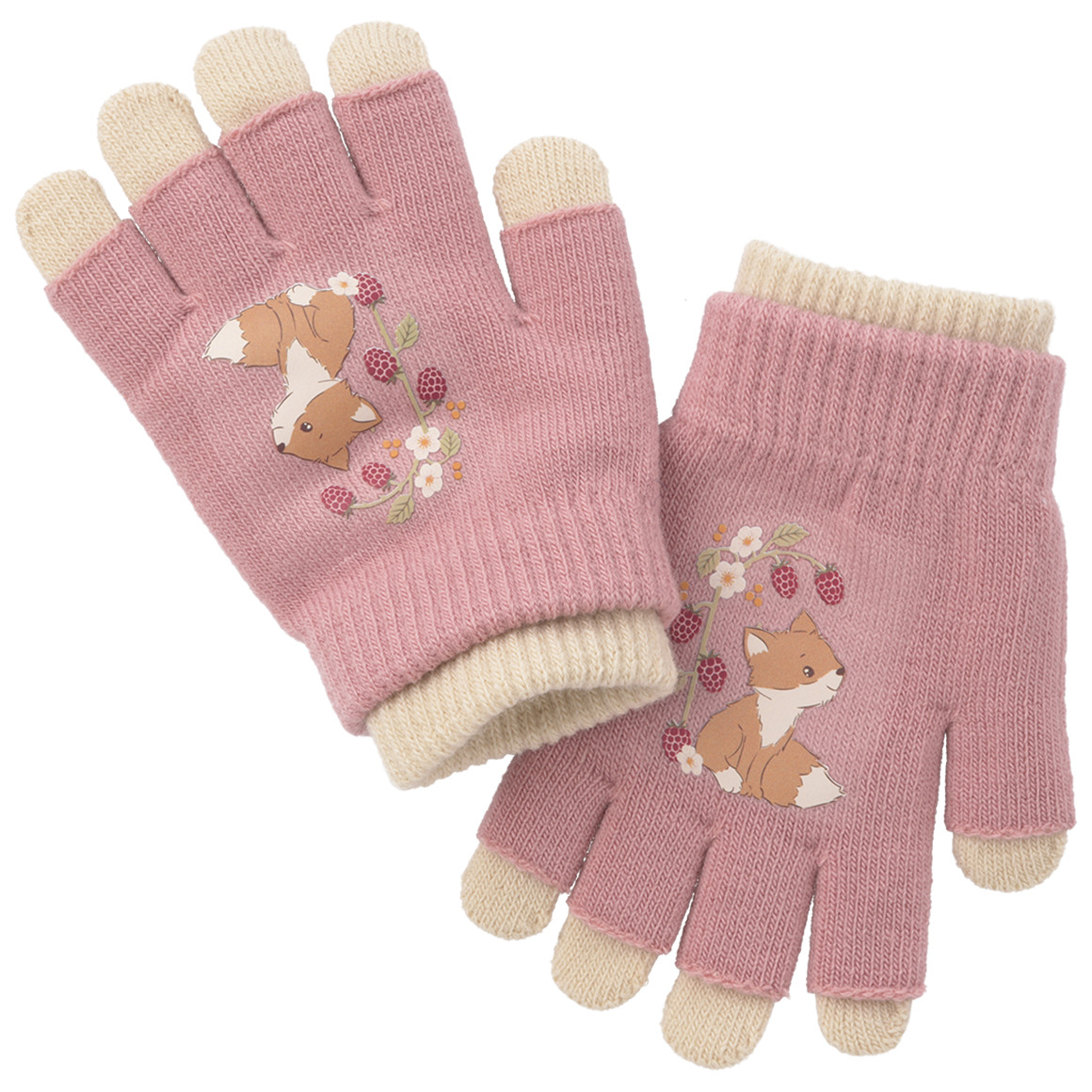 2 Paar Mädchen Handschuhe mit Motiv