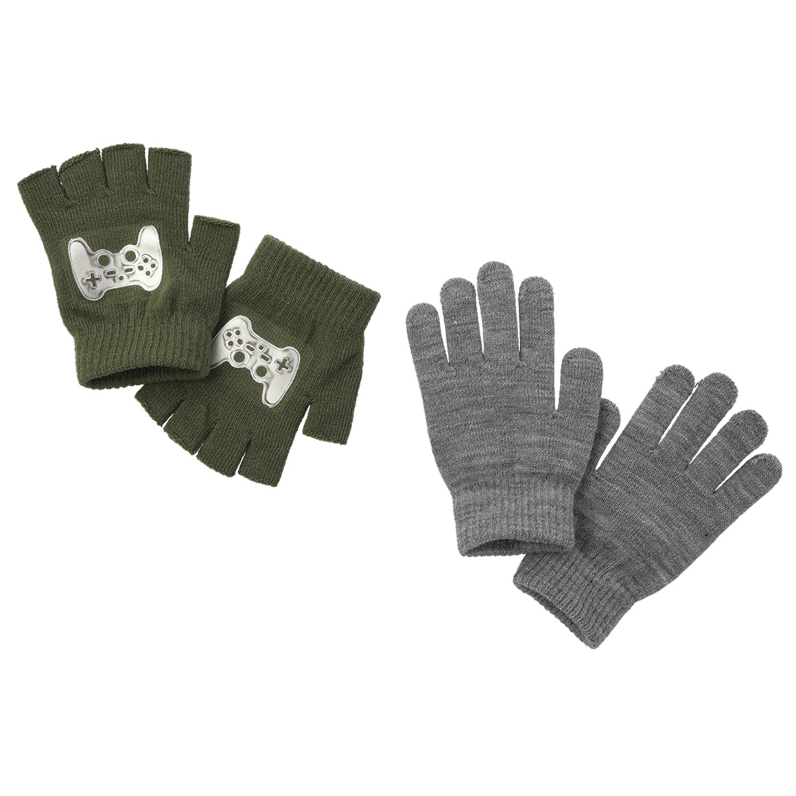 2 Paar Mädchen Handschuhe mit Motiv