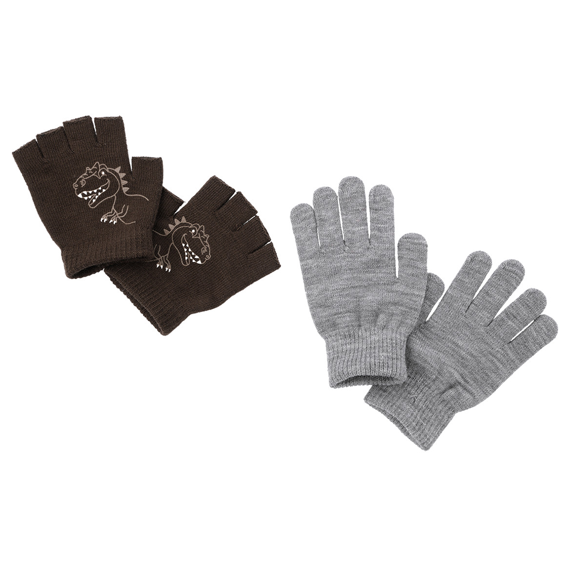 2 Paar Mädchen Handschuhe mit Motiv