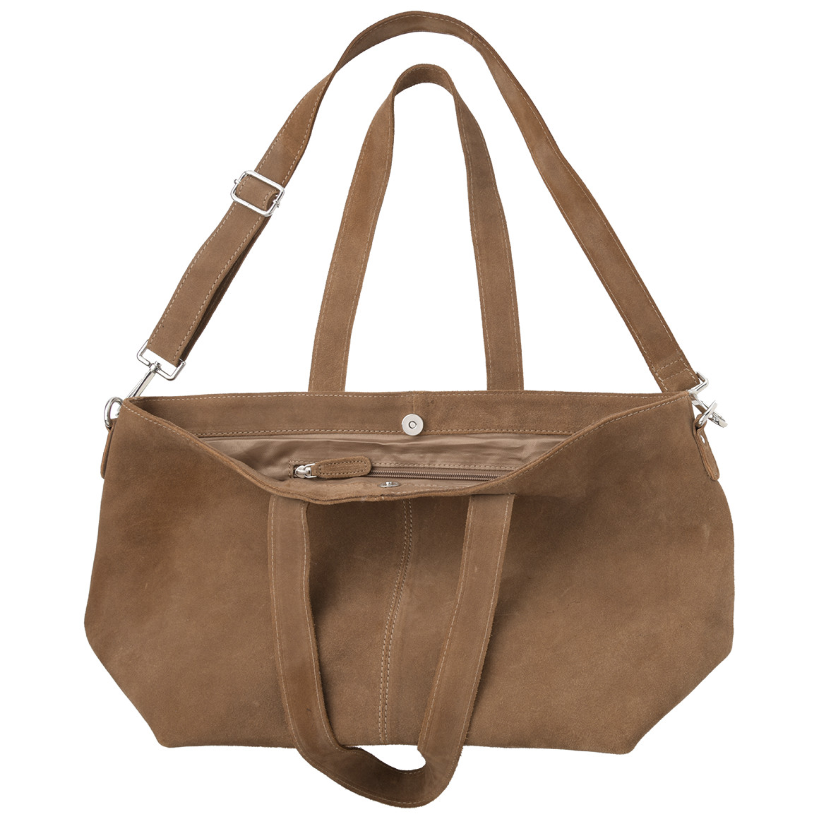 Damen Veloursledertasche
