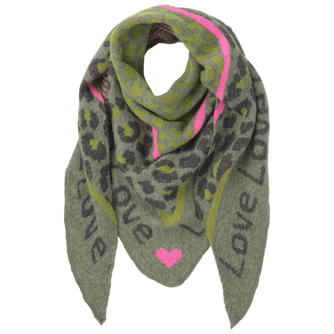 Damen Winterschal mit Mustermix