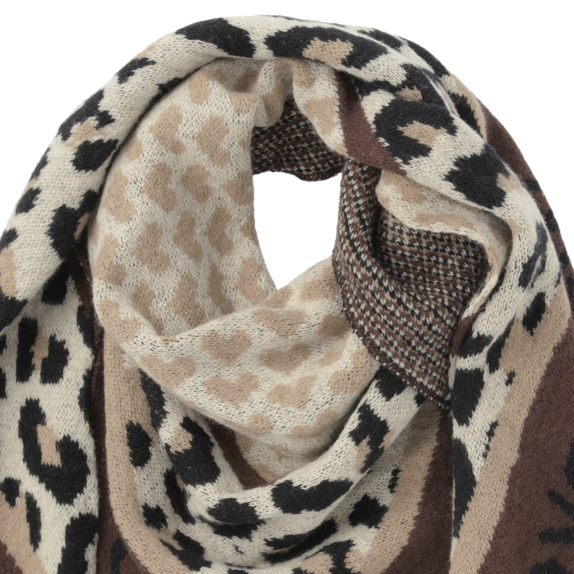 Damen Winterschal mit Mustermix