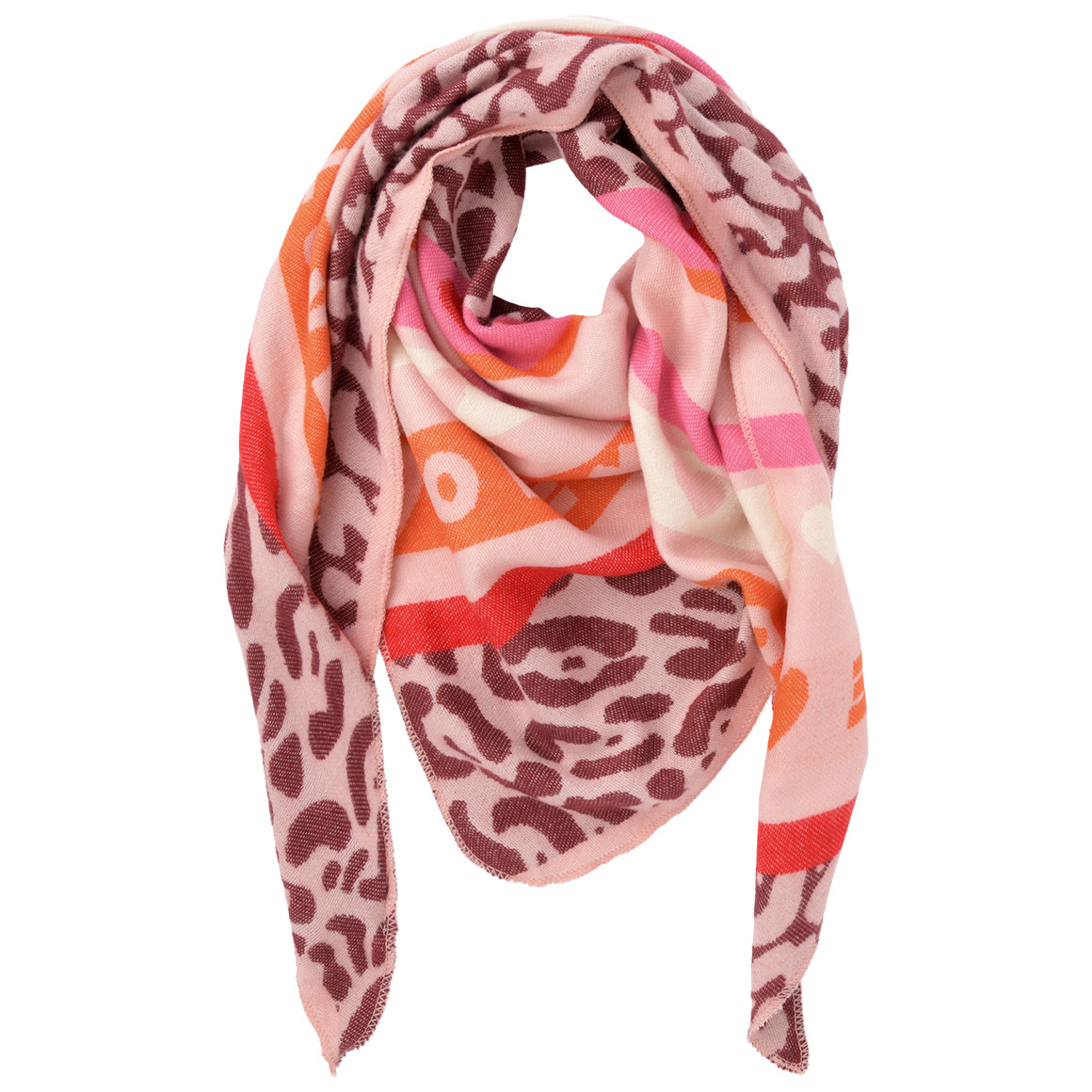 Damen Schal mit Muster-Mix