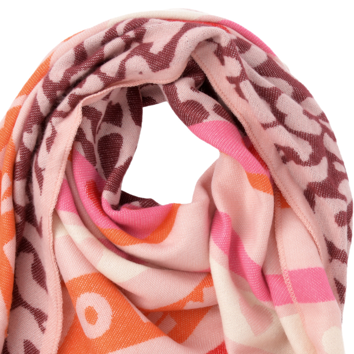 Damen Schal mit Muster-Mix