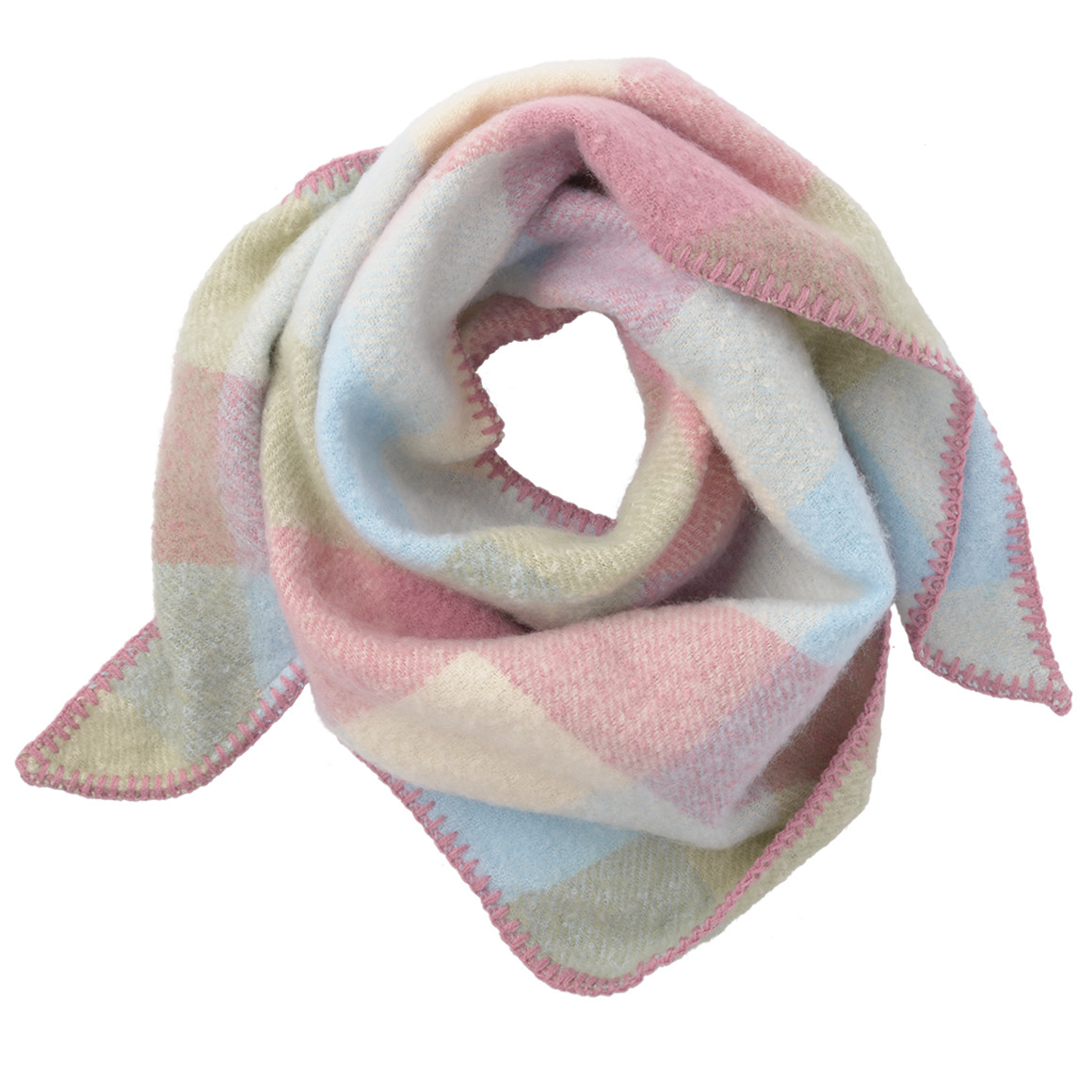 Mädchen Dreiecksschal in Karo-Optik