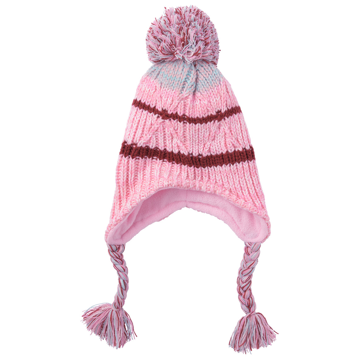 Mädchen Strickmütze mit Pompon