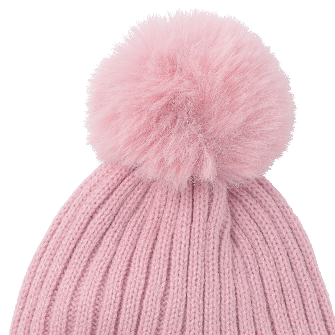 Mädchen Strickmütze mit Pompon