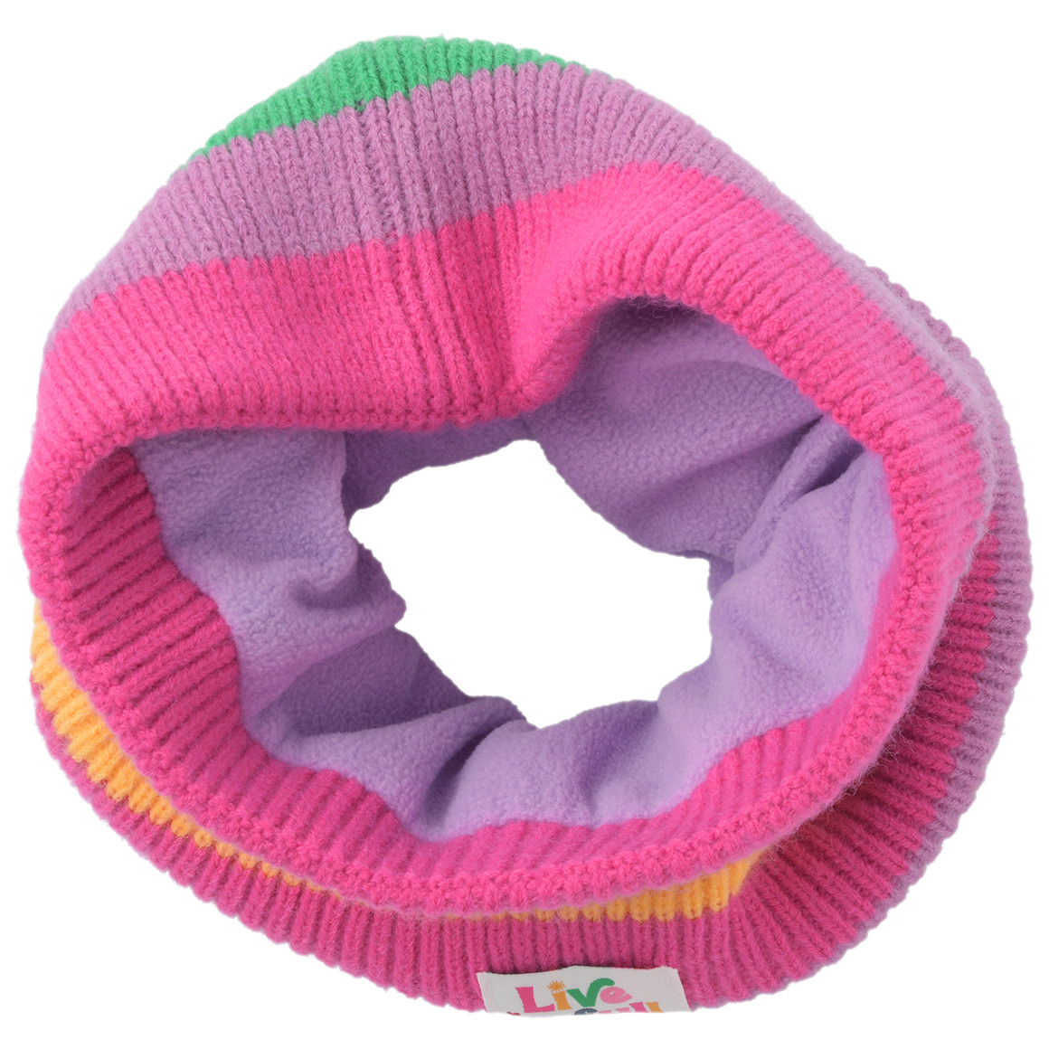 Mädchen Strickschal im Ringel-Look