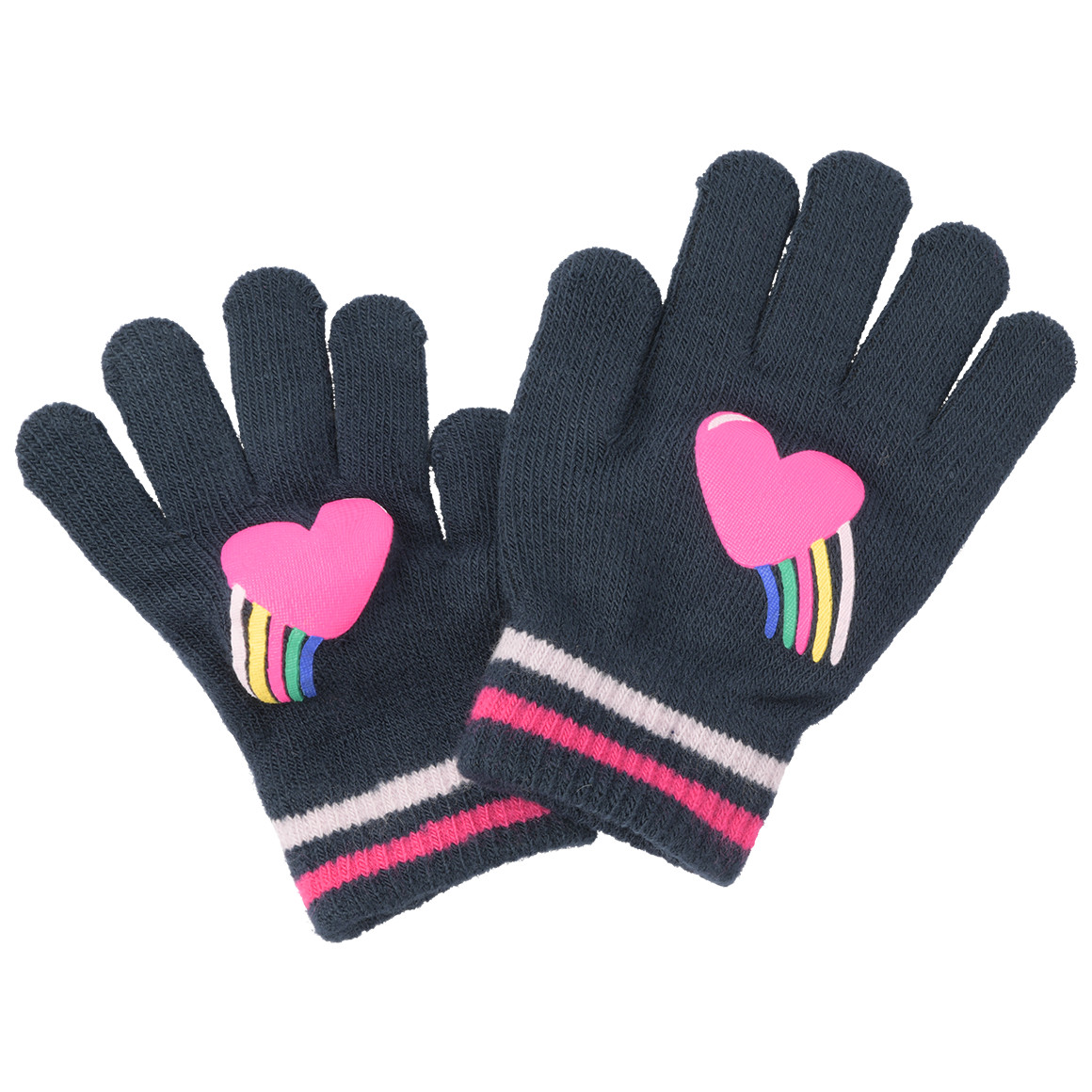 2 Paar Mädchen Handschuhe im Set