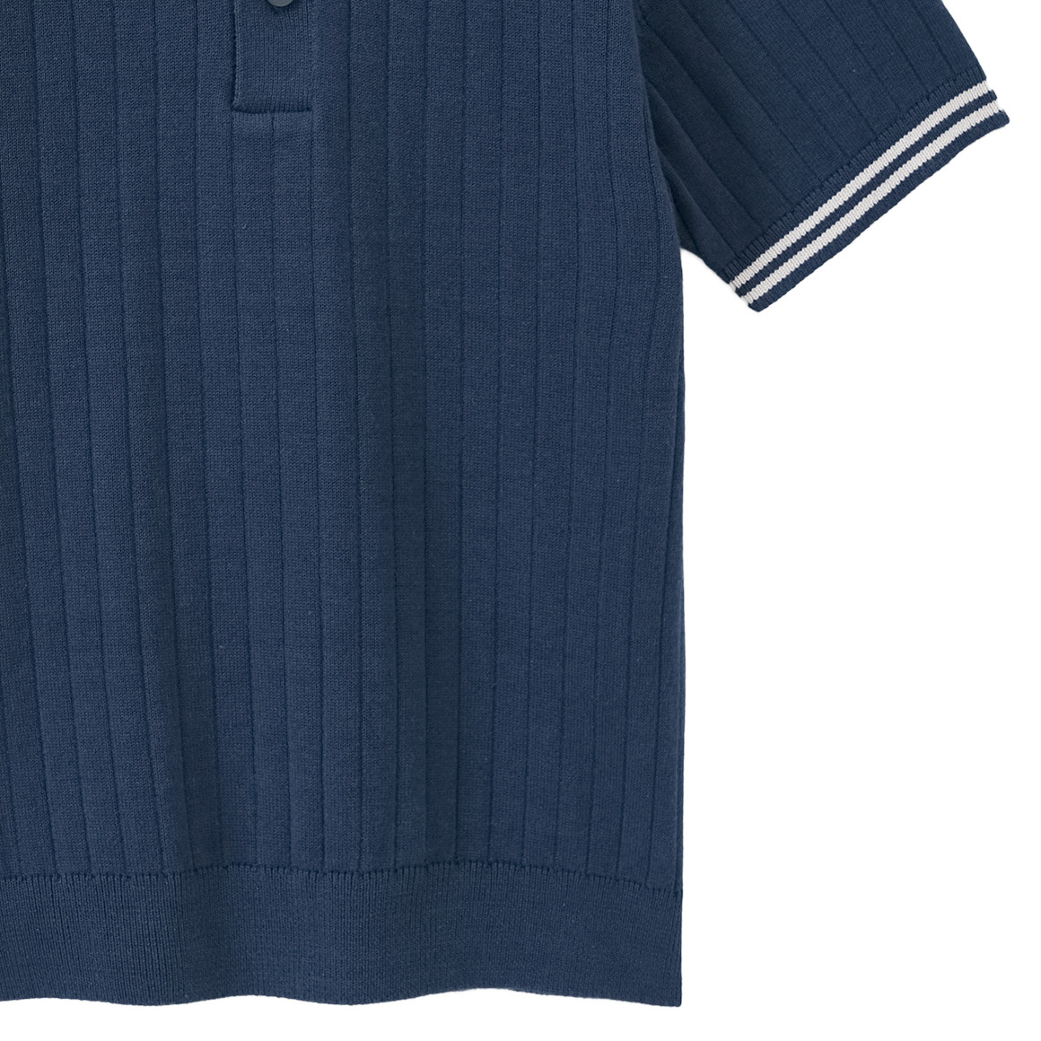 Jungen Strick-Poloshirt mit Rippstruktur