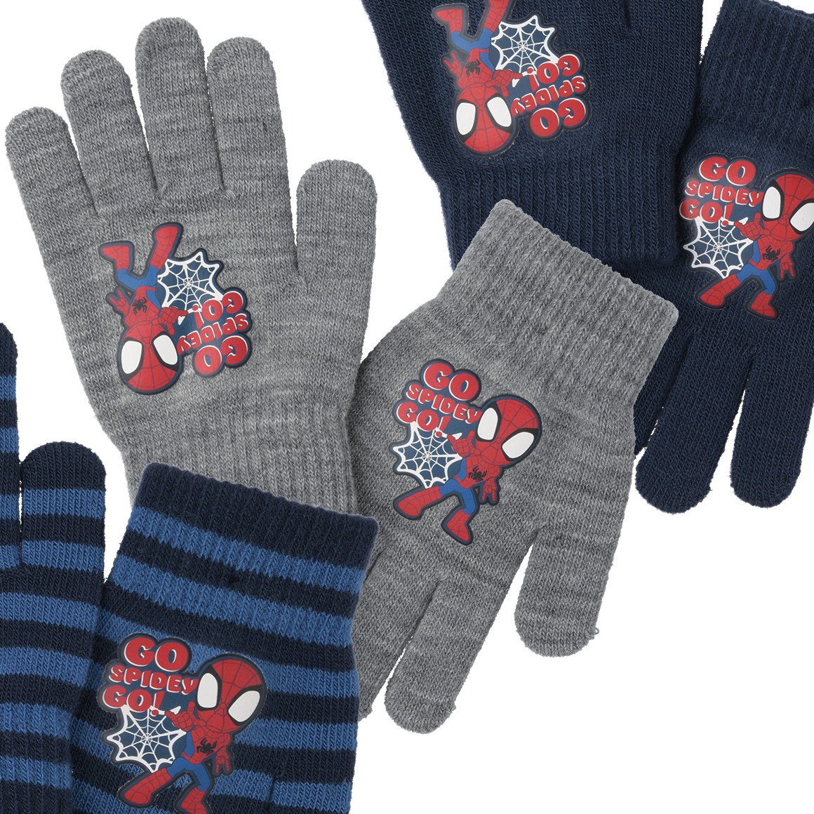 3 Paar Spidey Handschuhe im Set