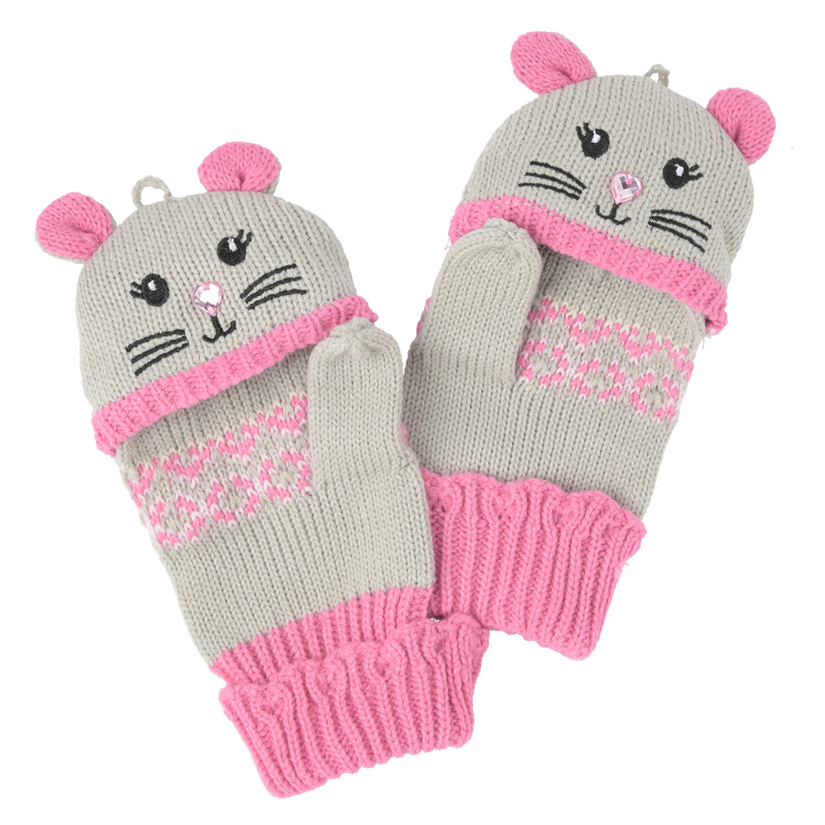 Mädchen Handschuhe mit Maus-Motiv
