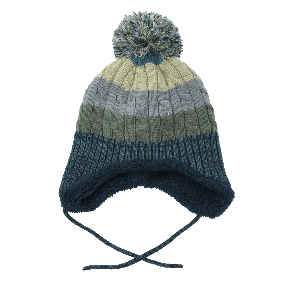 Gebreide babymuts met pompon