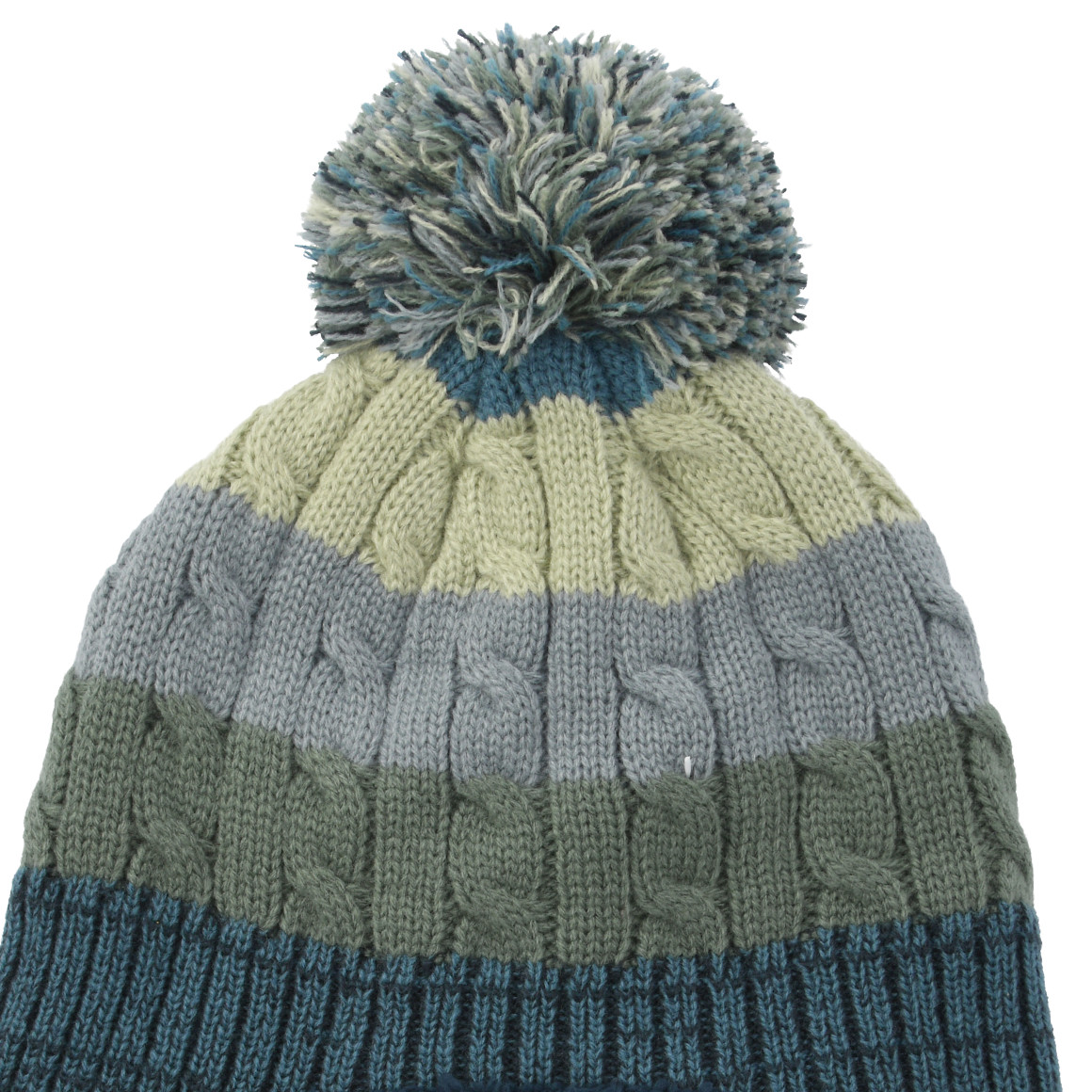 Gebreide babymuts met pompon
