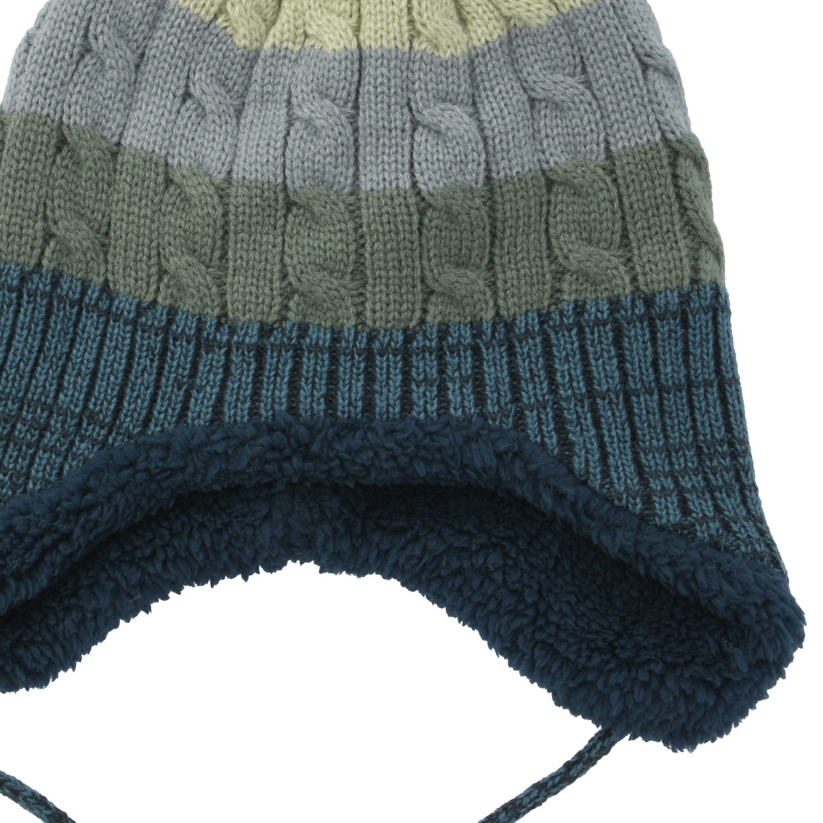 Gebreide babymuts met pompon