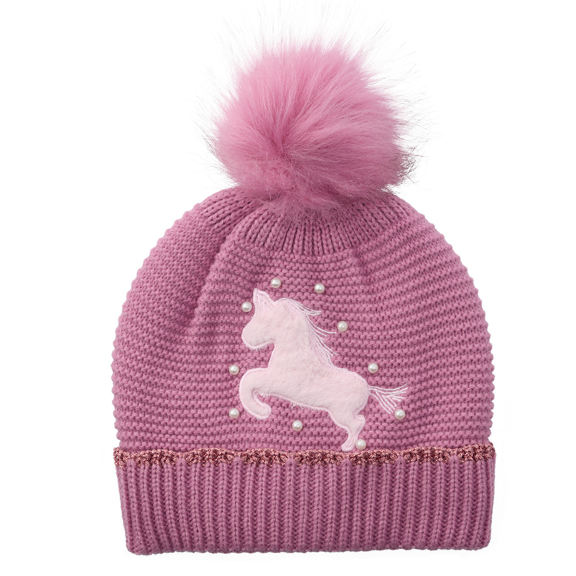 Mädchen Mütze mit EInhorn-Motiv