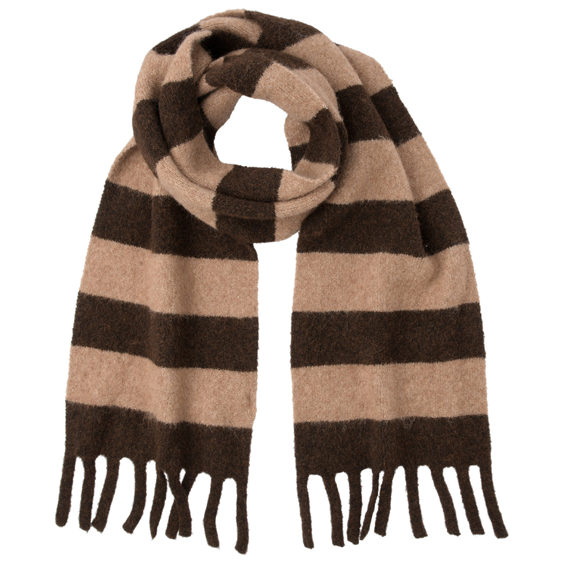 Damen Winterschal mit Blockstreifen
