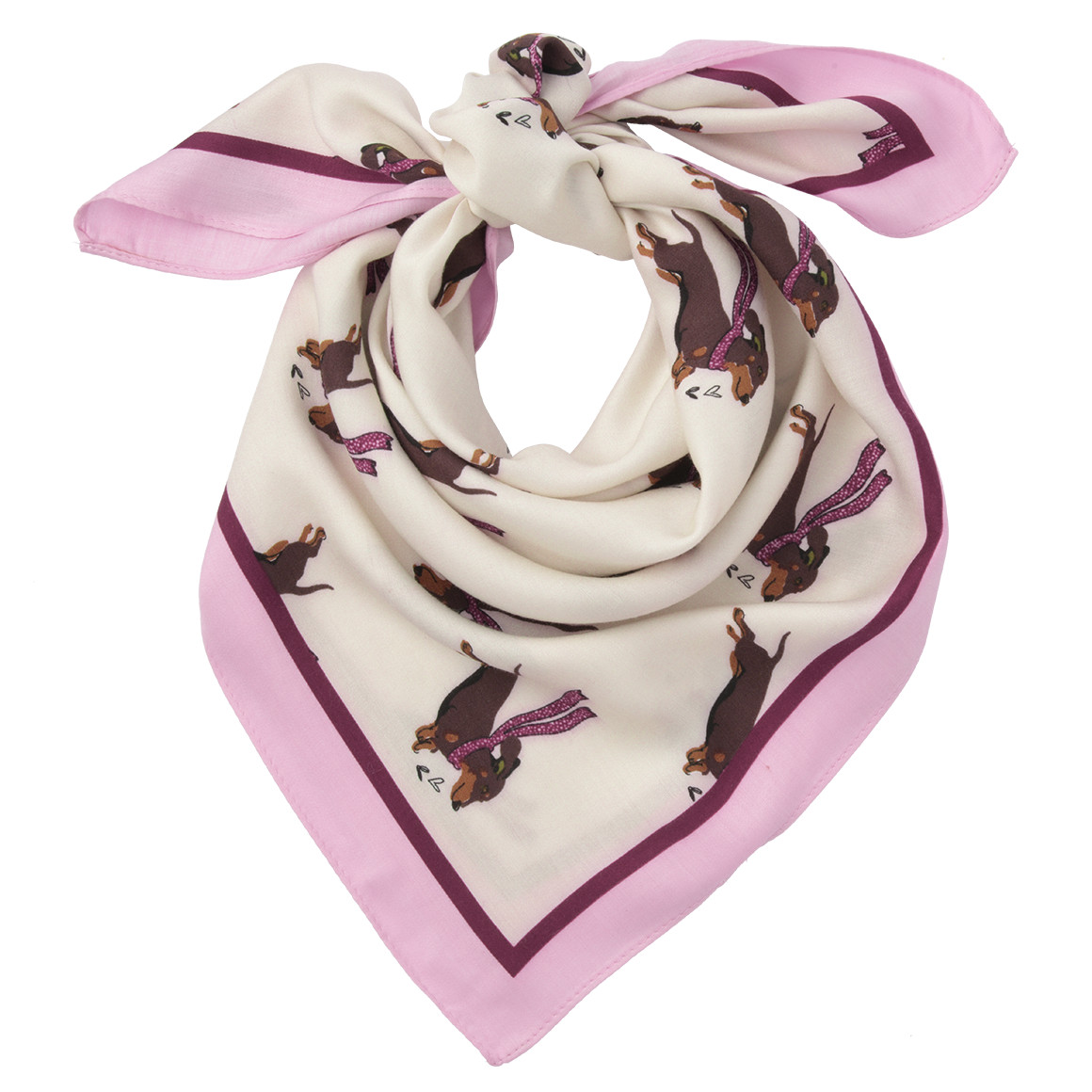 Damesdoek met teckelmotieven