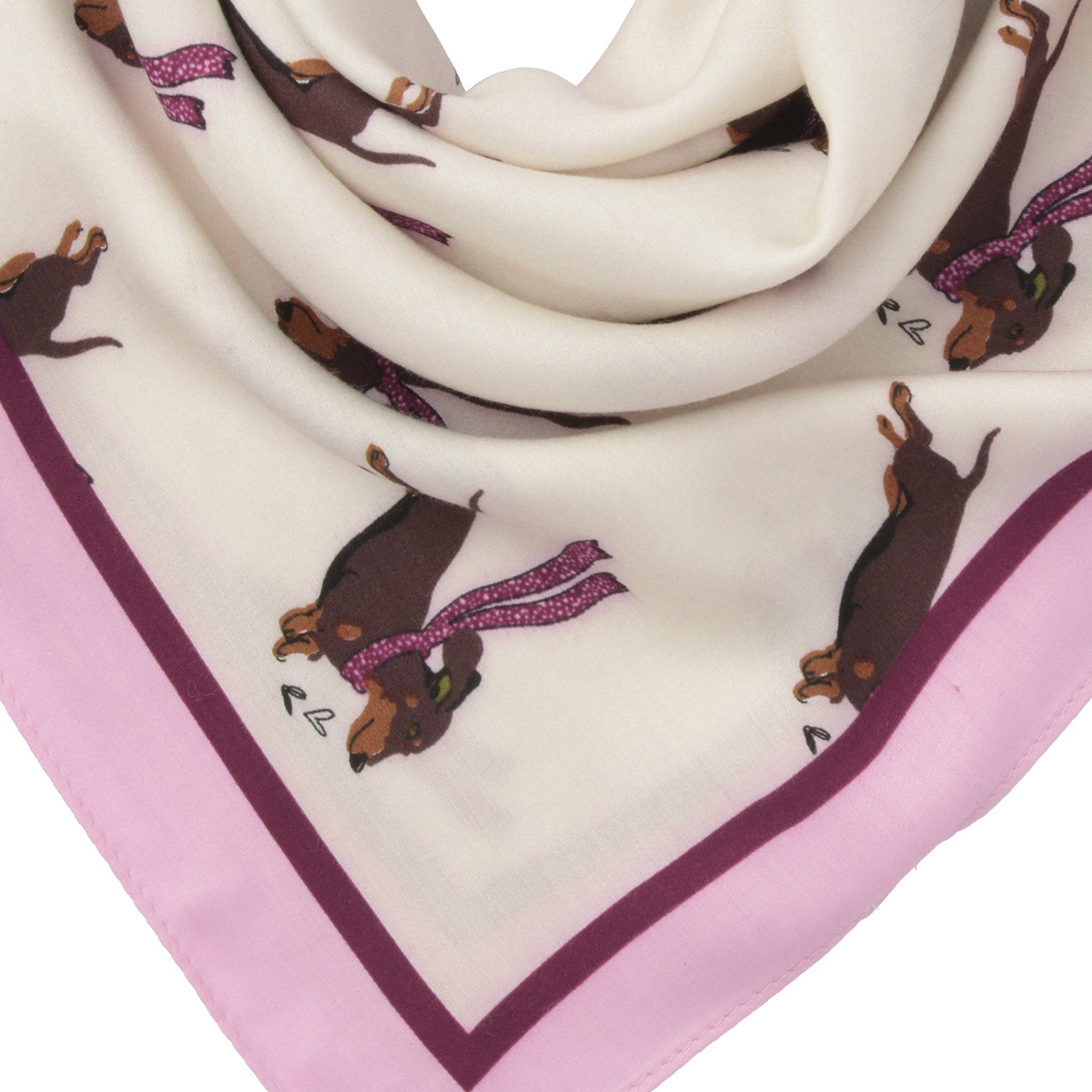 Damesdoek met teckelmotieven