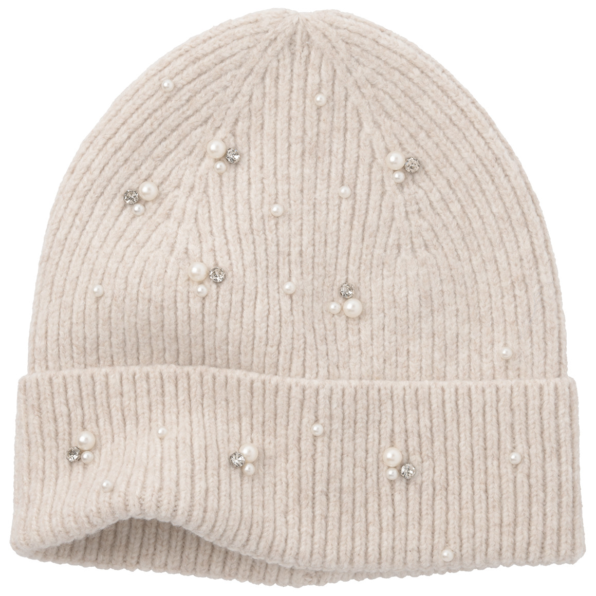 Damen Strickmütze mit Perlen