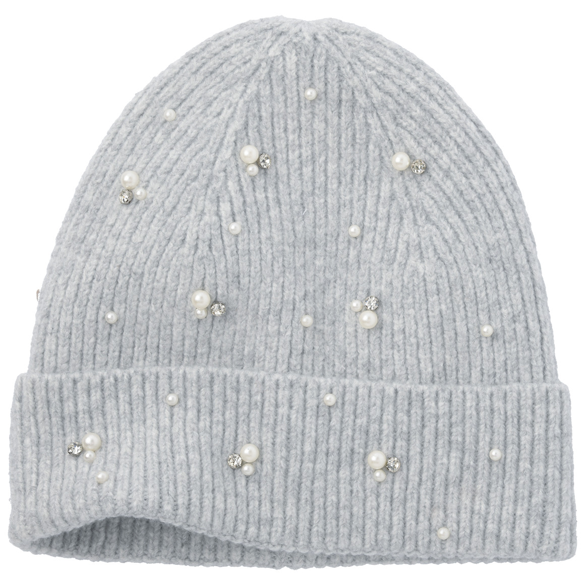 Damen Strickmütze mit Perlen